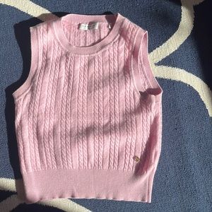 Sandro Wool Pink Sweater Vest size small